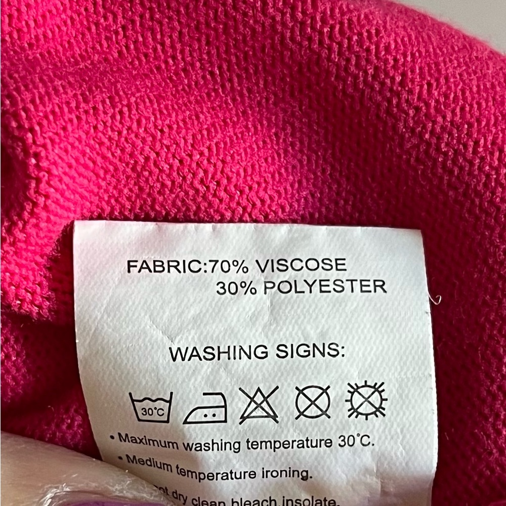 •Urban Coco• Lightweight Raspberry Cropped Cardigan - Size Large - Picture 6 of 7